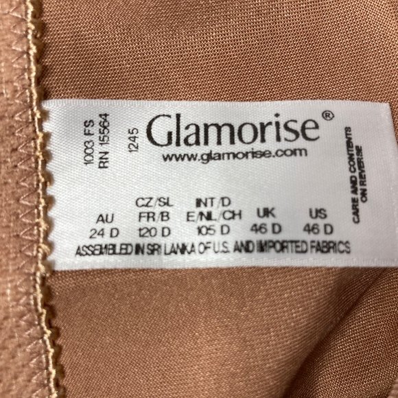 Glamorise Elegance Front-Close Wonderwire 46D - Picture 3 of 4